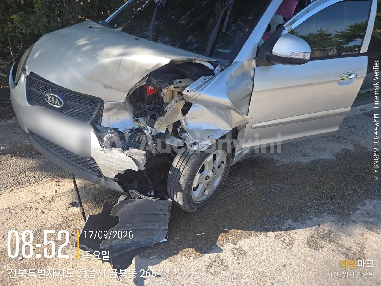2009 Kia Morning — VIN KNABA24439T643034